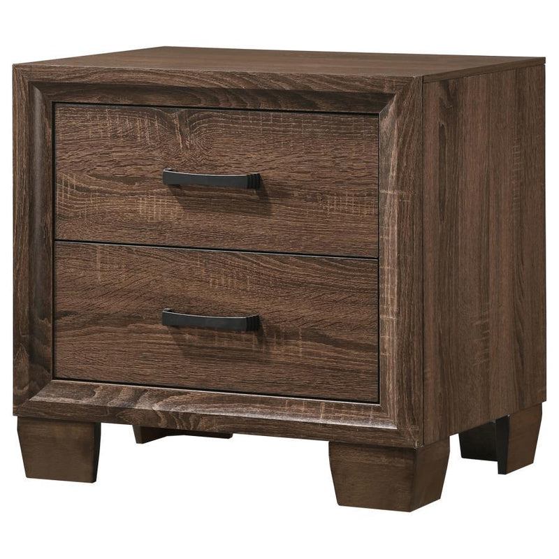 Brandon - 2-Drawer Nightstand - Warm Brown