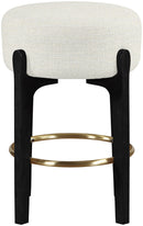 Torino - Backless Counter Stool With Brushed Black Base (Set of 2)