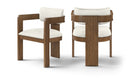 Sacha - Vegan Leather Upholstered Dining Chair With Brown Base (Set of 2)