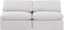 Indulge - Velvet 2 Seat Modular Armless Sofa