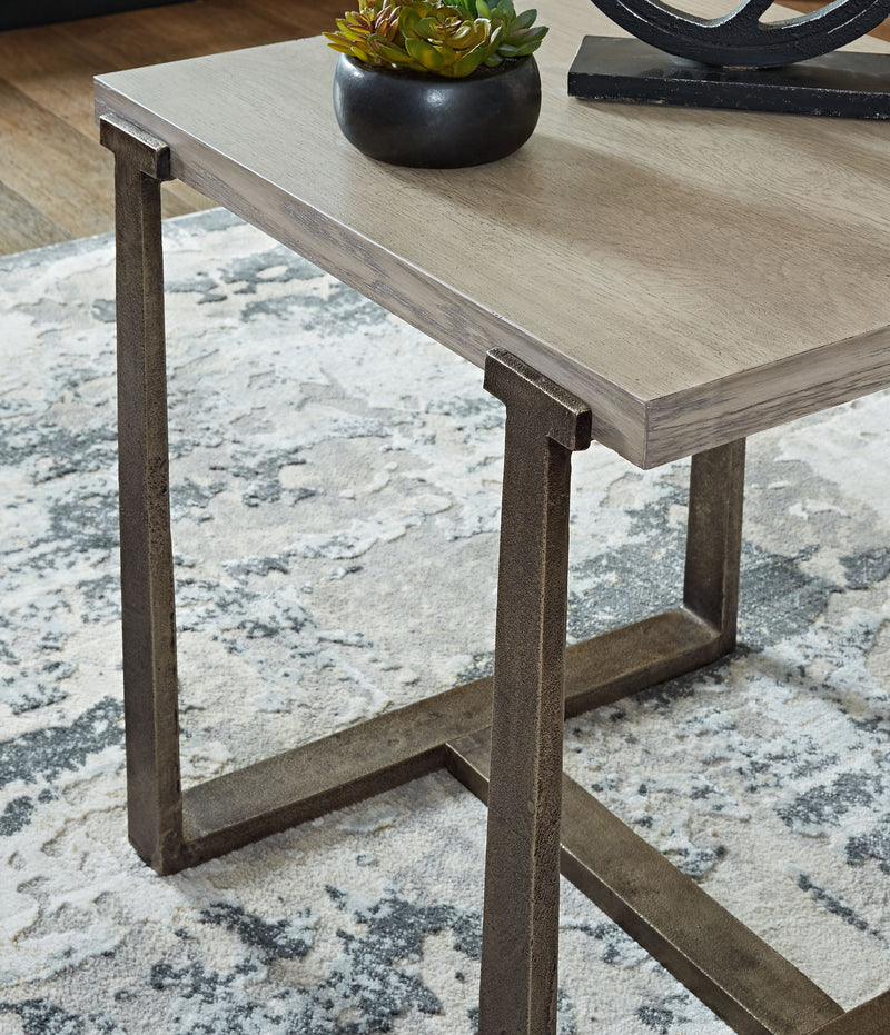 Dalenville - Gray - Rectangular End Table