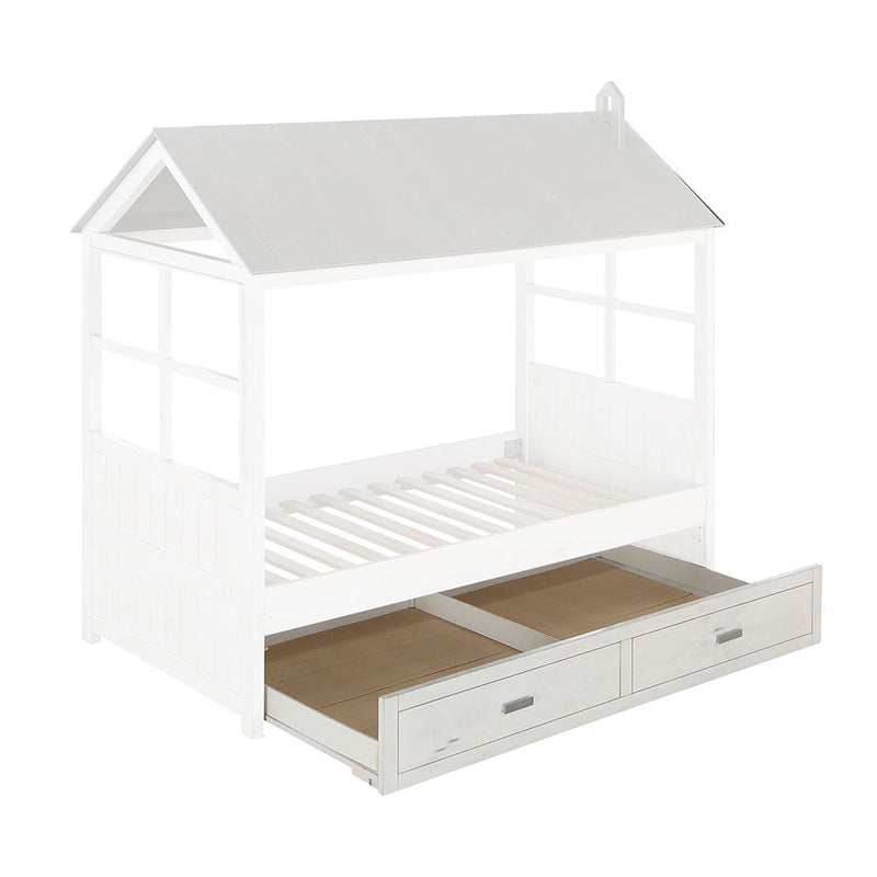 Tree House II - Twin Trundle - Weathered White & Washed Gray