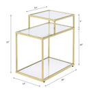 Uchenna - Accent Table - Clear Glass & Gold