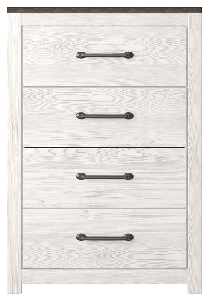 Gerridan - White / Gray - Four Drawer Chest