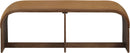 Sable - 52" Velvet Performance Fabric Upholstered Bench - Saddle