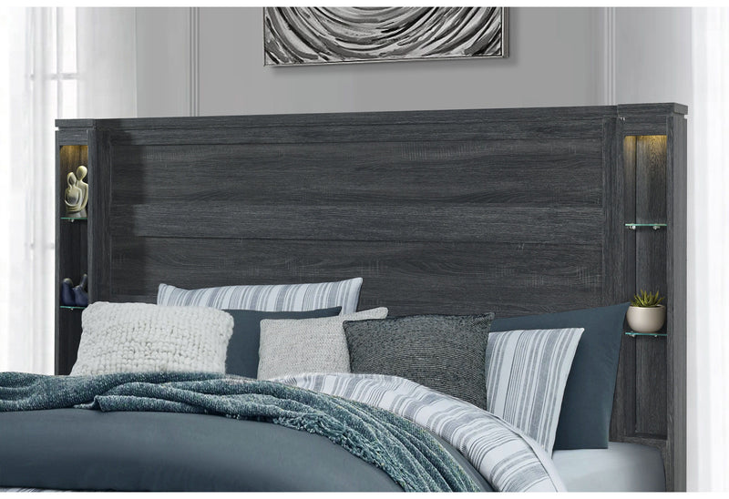 Cypress - King Bed - Dark Gray