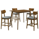Robbie - 5 Piece Counter Height Dining Set - Walnut