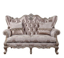 Jayceon - Loveseat With 2 Pillows - Fabric & Champagne