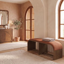 Sable - 52" Velvet Performance Fabric Upholstered Bench