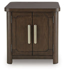 Breckington - Rectangular 2-door End Table - Dark Brown