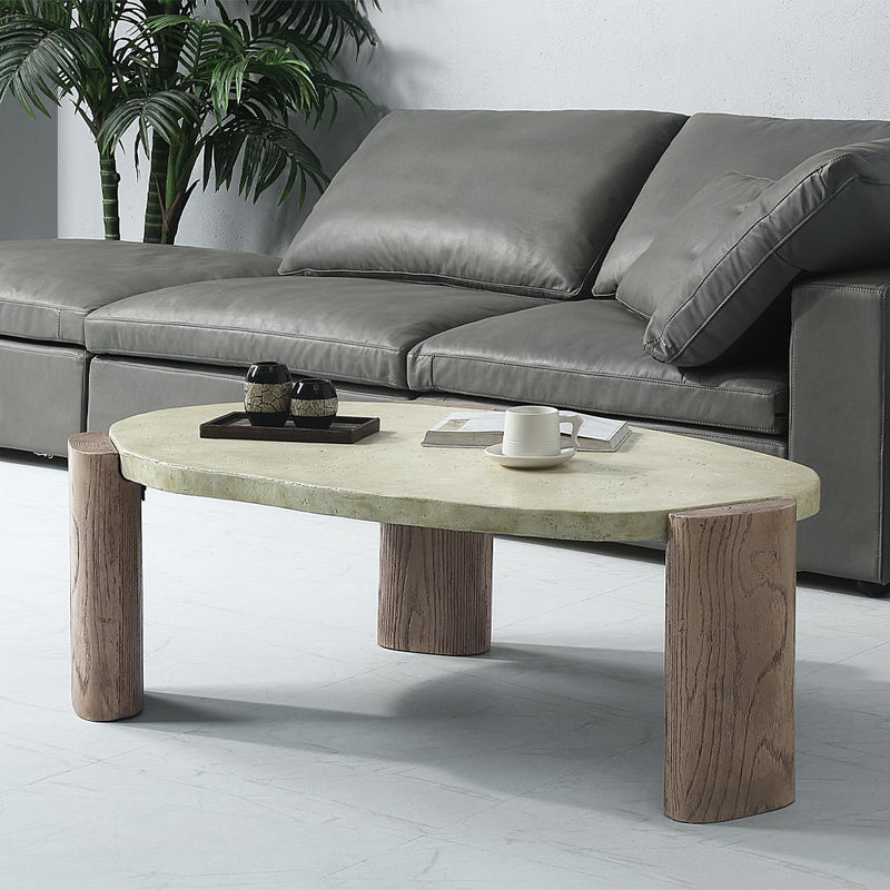 Jacinda - Coffee Table - Weathered Gray & Oak