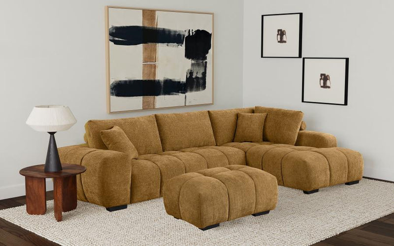 Camacho - Upholstered Sectional Sofa With Ottoman Set