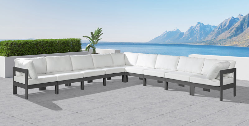 Nizuc - Outdoor Patio Modular Sectional 9 Piece - White - Modern & Contemporary