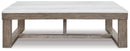 Loyaska - Rectangular Cocktail Table - Brown / Ivory