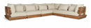 Mirella - 6 Piece Water Resistant Fabric Upholstered Outdoor Patio Modular Sectional