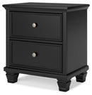 Lanolee - Two Drawer Nightstand - Black