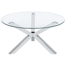 Kenzie - Round Tempered Glass Top Table
