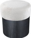 Nimes - Ottoman / Stool With Black Base