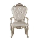 Gorsedd - Arm Chair (Set of 2) - Cream Fabric & Golden Ivory