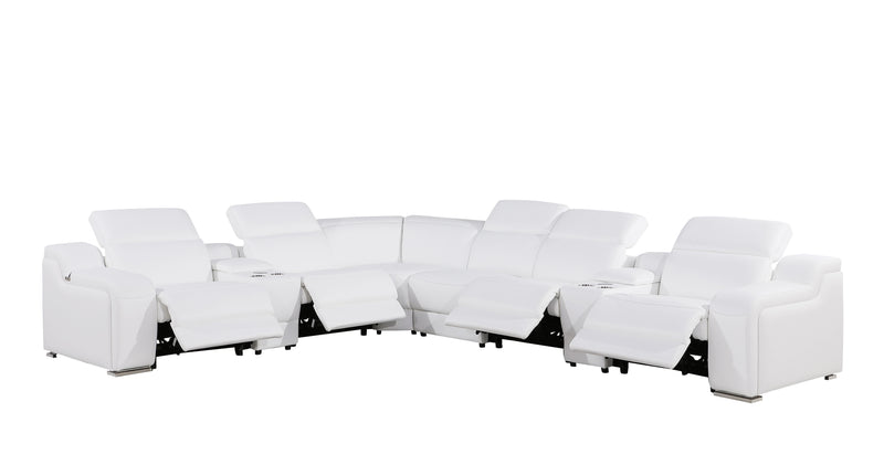 1116 - Power Reclining Italian Leather Sectional