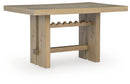 Lasinger - 5 Pc. - Counter Height Dining Table And 4 Barstools - Light Brown