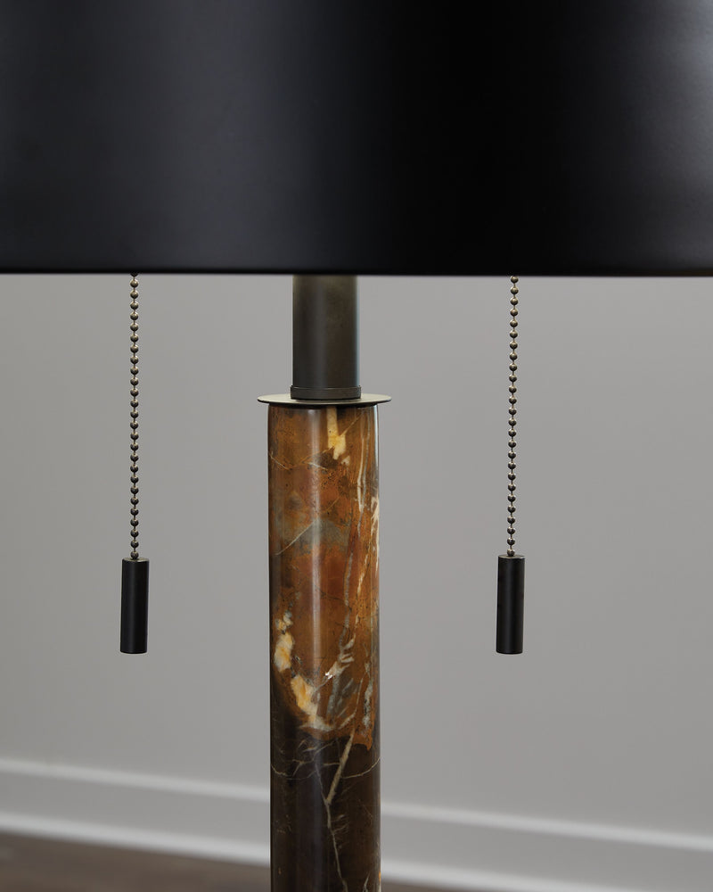 Alanbert - Brown / Black - Metal Table Lamp