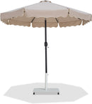 Amalfi - Aluminum Patio Umbrella - White Base / Black Pole