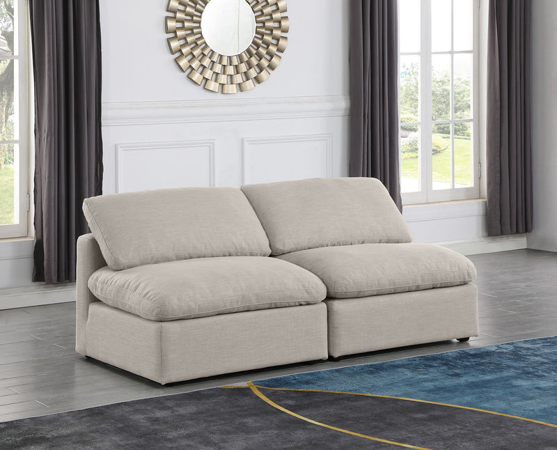 Indulge - Linen 2 Seat Modular Armless Sofa