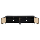 Amherst - 78" 4-Door Metal TV Stand Media Console - Black