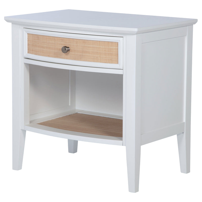 Bexhill - 1-Drawer Nightstand Bedside Table - White