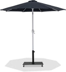 Fiji - Aluminum Patio Umbrella With Square Black And White Base