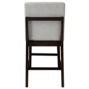 Edwyn - Counter Height Chair (Set of 2) - Gray Linen & Espresso