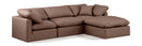 Indulge - Faux Leather 4 Piece Modular Sectional With Chaise