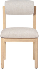 Roundhill - Fabric Dining Chair (Set of 2) - Natural Frame