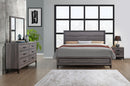 Kate - 4 Piece Full Bedroom Set (Bed, Dresser, Mirror, Nightstand) - Foil Gray