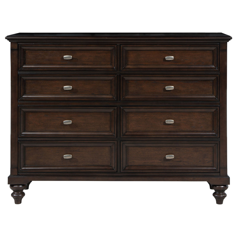 Andover - 8-Drawer Dresser Cabinet - Dark Oak