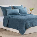 Bari - Velvet Sham - Stone Blue