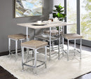 Raine - Counter Height Table - Antique White & Chrome