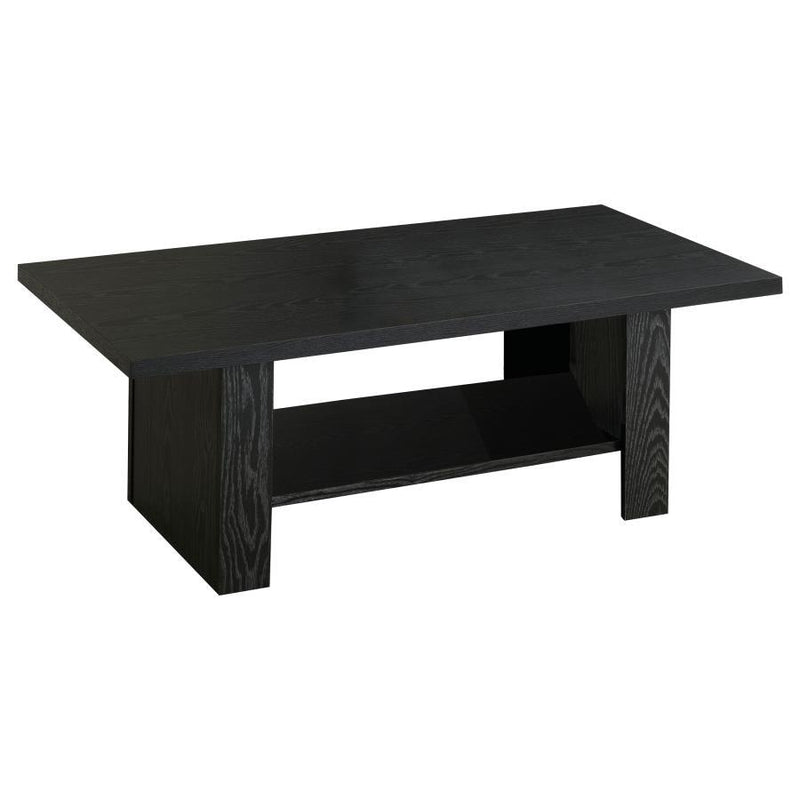 Rodez - 3 Piece Engineered Wood Coffee Table Set - Black Oak