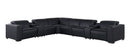 1208 - 8 Piece L Shaped Leather Sectional With 4 Power Recliners & Power Headrests