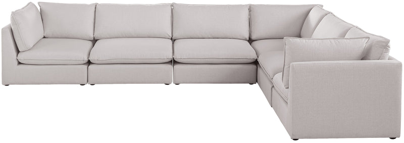 Mackenzie - Modular Sectional 6 Piece - Beige - Modern & Contemporary