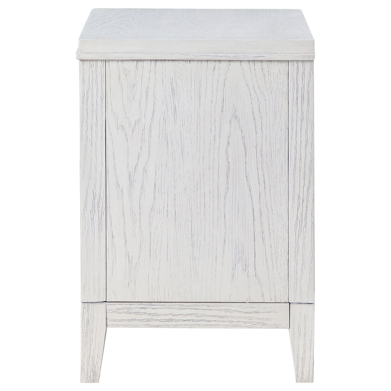 Marielle - 2 Drawer Nightstand Bedside Table - Distressed White