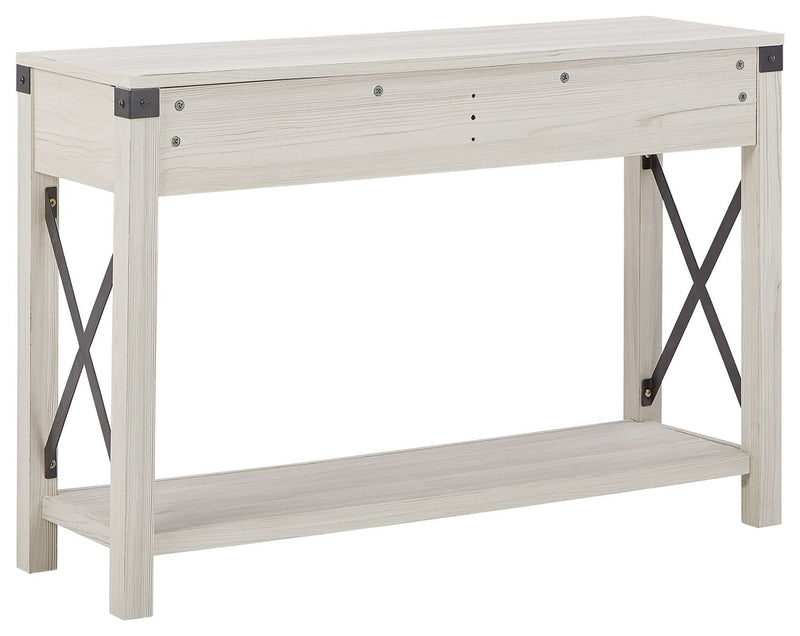 Bayflynn - Whitewash - Console Sofa Table With 2 Drawers