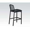 Jodie - Bar Chair (Set of 2) - Black Synthetic Leather & Antique Black