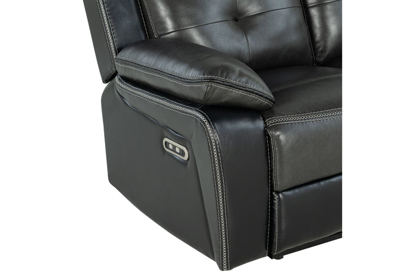 U5050 - Power Reclining Loveseat - Blanche Charcoal / Black