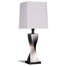 Keene - Tapered Shade Table Lamp Silver (Set of 2) - Distressed Silver