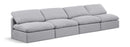Indulge - Linen 4 Seat Modular Armless Sofa
