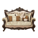 Shalisa - Loveseat With 5 Pillows (Same Lv01586) - Fabric & Walnut