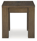 Rosswain - Square End Table - Warm Brown