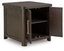 Breckington - Rectangular 2-door End Table - Dark Brown